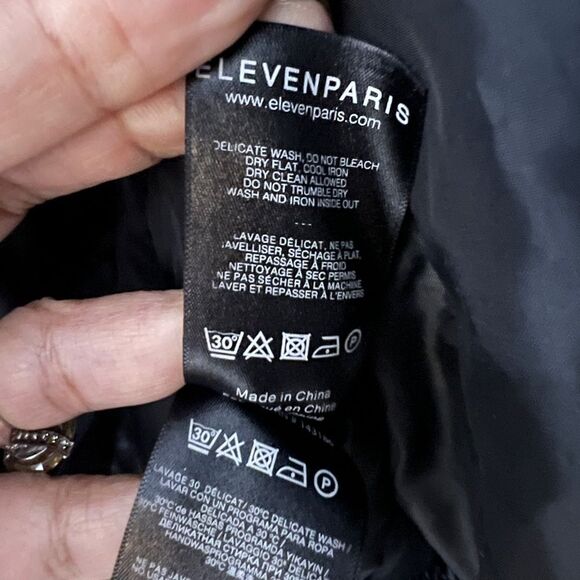 Eleven Paris Men's Black Puffer Oversized Boxy Nylon Bomber Jacket XL Urban - Picture 9 of 9